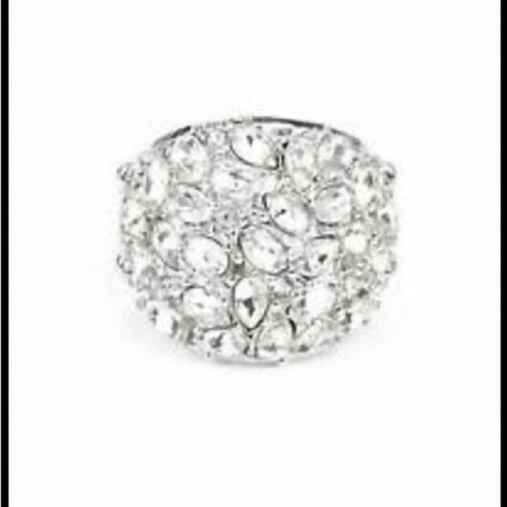 *White rhinestones ring.